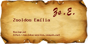 Zsoldos Emília névjegykártya